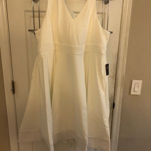 Ivory woven skater dress